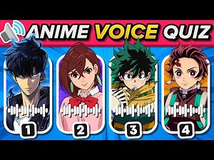 Anime Voice Quiz 🗣️🔊 Guess the Anime Character by their Voice | Anime Quiz ⭐