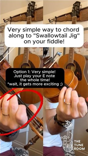 Fiddle Chording To “Swallowtail Jig”! #fiddle #learnfiddle #violin #beginnerfiddle