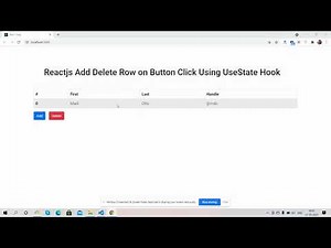 Reactjs Add Delete Rows on Button Click using UseState Hook