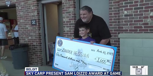 Beloit Sky Carp announce Sam Loizzo Best Teammate Award winners