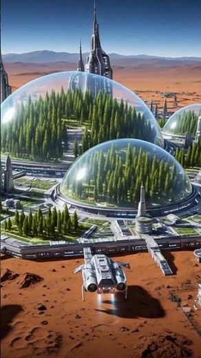 Building the First Mars Colony | Future Space Construction #mars #shorts