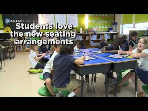 Wiggling students use Wobble Chairs to help them focus