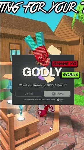 spending 15,000 robux on a godly