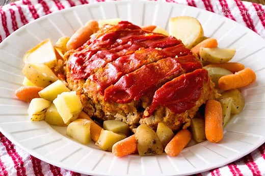 Crock Pot Meatloaf & Veggies