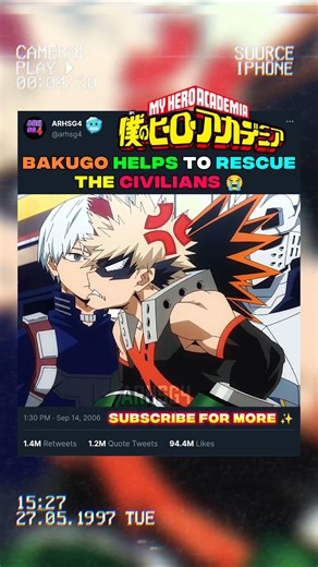 BAKUGO HELPS THE CIVILIANS 😭 | #anime #mha #myheroacademia #mhacommunity #amv