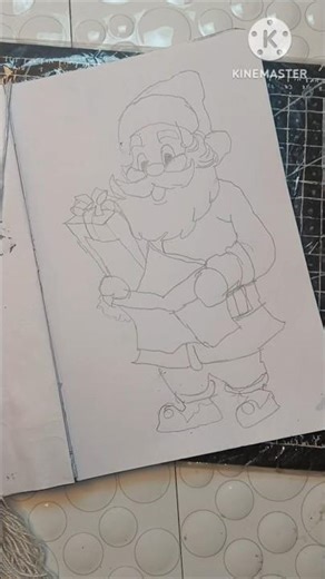 Santa Claus Pencil Outline Drawing | Easy Christmas Sketch ✏️🎅