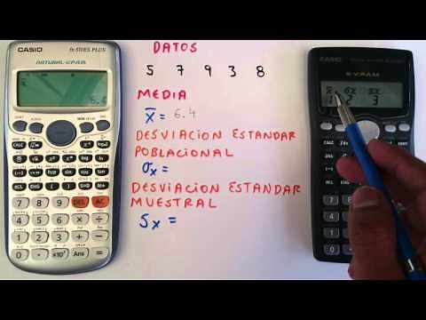 Media y Desviación Estándar CALCULADORA CASIO