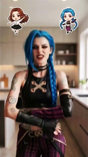 Jinx cosplay 💙 | Gentlemen Dance Trend #trending #editlyrics #lyrics #dance #cosplay #Jinx #arcane.