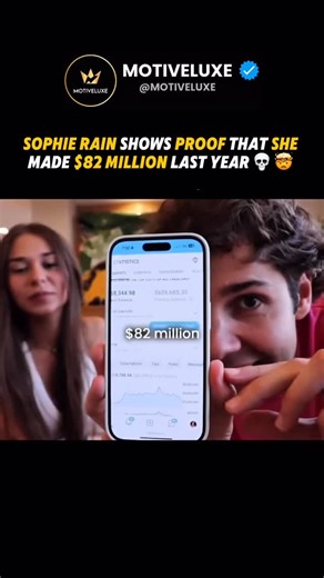 Business | News | Motivation on Instagram: "She Made $82 Million Selling Her Content Online. 💰 Sophie Rain recently revealed proof that she earned $82 million in just a year and a half on OnlyFans — one of the biggest creators on the platform. In a video with David Dobrik, she shut down every rumor by showing real evidence of her income — a staggering fortune built entirely from digital content. But here’s what’s more powerful than the number: Her success wasn’t luck. She understood attention —