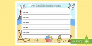 Seaside Senses Poetry Writing Frame