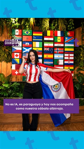 Naiel Aguilera: modelo paraguaya que alentó a la Albirroja