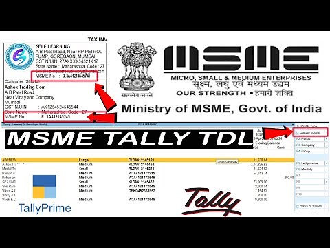UDYAM MSME NUMBER PRINT & REPORT IN TALLY PRIME | MSME IN TALLY | TALLY ADD ON | TALLY TDL