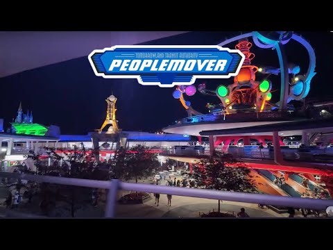 Tomorrowland Transit Authority PeopleMover Night Full Ride in 4K | Walt Disney World March 2024