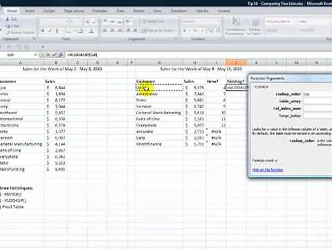 Compare Two Excel Lists to Spot the Differences