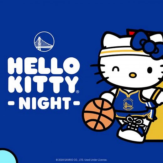 A sweet surprise 💛🏀💙 The first-ever Hello Kitty Night with the Golden State Warriors is happening tonight at Chase Center! | Hello Kitty