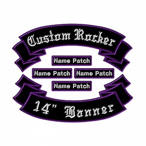 Custom Biker Patches: Iron on Rocker Patch Set, Motorcycle Club Vest - Etsy
