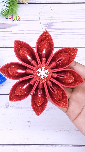 398K views · 7.1K reactions | ❄️ Beautiful DIY Snowflake Ornaments  Creative Ideas for Christmas Tree Decorations #handmade #DIY #shorts #christmas #craft #ornaments #snowflakes | Colors Paper | Facebook