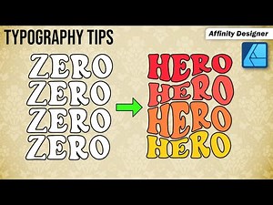 Stacked Wavy Text - Tutorial for Affinity Designer