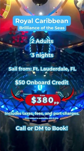 Brilliance of the Seas: 3-Night Bahamas Getaway from $380pp
