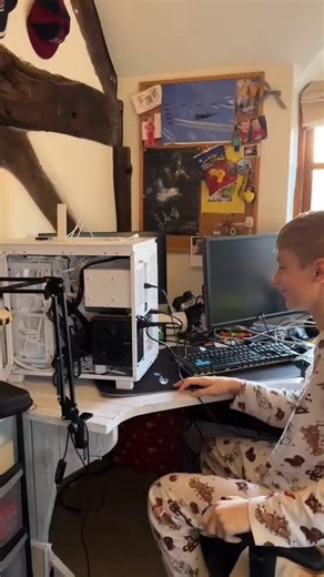 So proud of Lewis, he has been building a super gaming PC for the last 6 months on his own, today he got the final bit which was the graphics card, plugged it all in and it works!!! Very proud 😊 | Clint Nykamp