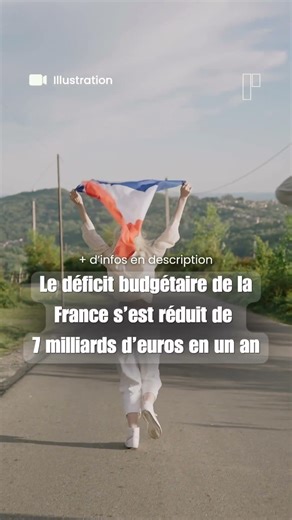 Le déficit de la France en baisse.