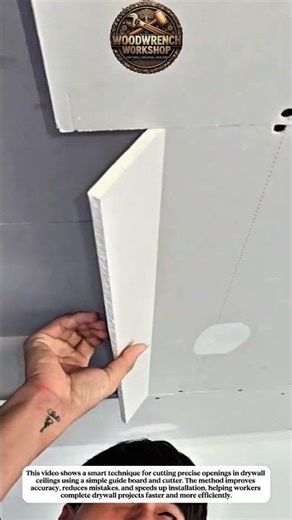Smart Drywall Cutting Trick for Perfect Ceiling Openings | Fast Construction Method