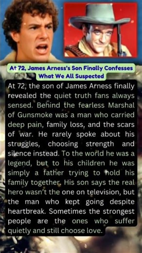 At 72, James Arness’s Son Finally Confesses What We All Suspected #viral