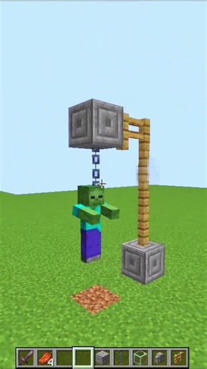 Hanging Zombie in Minecraft 😳 (Easy Command Trick!)