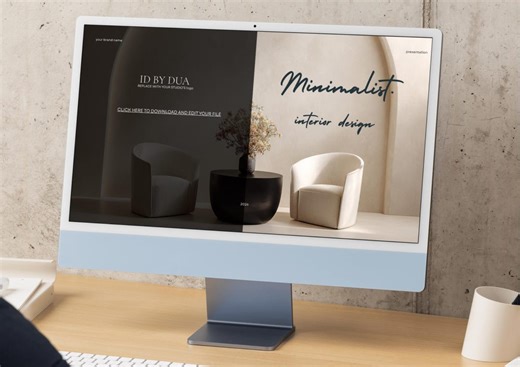 Minimal Interior Design Proposal. Template. Interior Mood Board. Canva Editable Presentation - Etsy