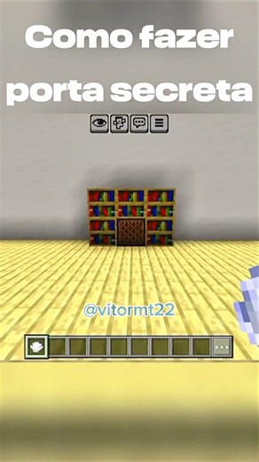 tutorial de como fazer uma porta secreta no Minecraft #minecraft #3000inscritos