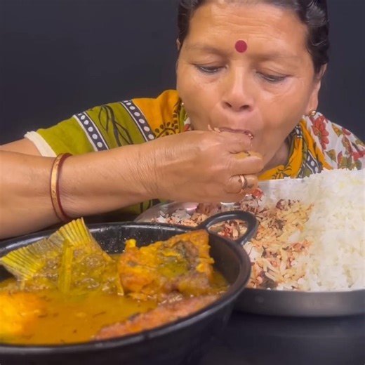 SPICY FISH CURRY🔥 BASMATI RICE || #shorts #mukbangn #asmreating #mukbangasmr #asmr