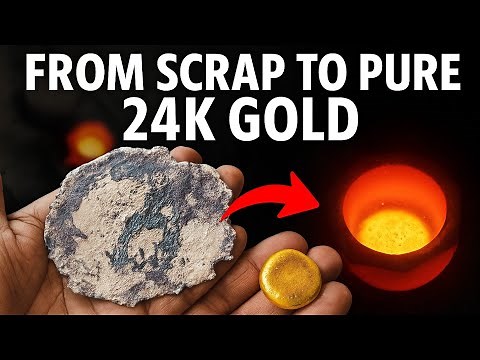 From Scrap to Pure 24K Gold 🔥 | Real Acid & Fire Refining Process Step-by-Step