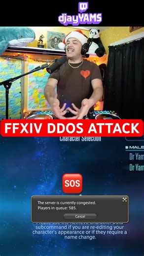 Some TROLL continues DDoSing, leaving us without dinner #twitch #ffxiv #gaming