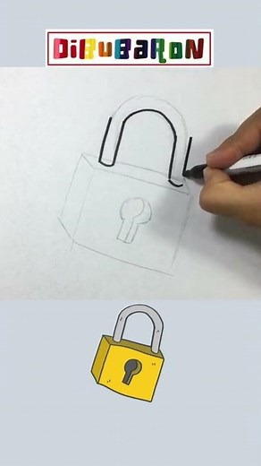 Dibujando un candado | Dibujos faciles