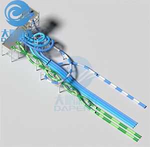[Hot Item] 12 M High Water Park Twist Slides and Aqua Loop Speed Slide Combo