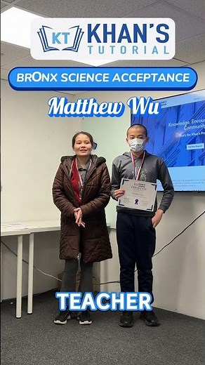 Congratulations Matthew on your acceptance to Bronx Science!