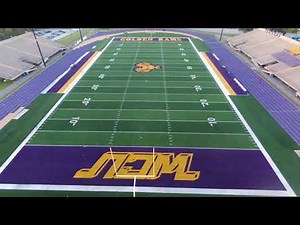 Drone video of West Chester University football stadium