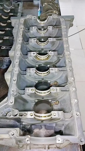 Assembly of Cylinder Block Assembly #cylinder #cylinderhead #assembly #engineering #lodare #machinerygirl #excavators #fypシ #tiktok