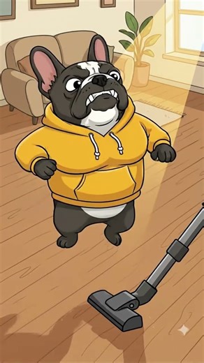 Don't let the Vacuum kiss you! 💋🐶 #funny #fails