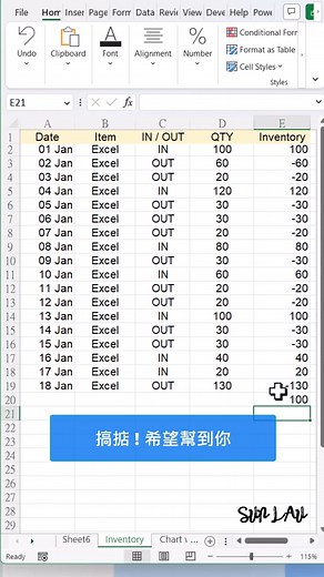 1K views · 12 reactions | 教你: 用簡單的Formula計算「IN/OUT」格式的資料 #excel #exceltips | Sun Lau - Excel Analytics OS course | Facebook