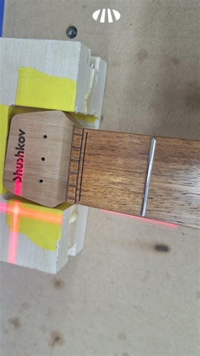 Applying the logo and serial number. It's almost done 🔥 #shushkovguitars #guitars