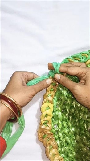 polythene mat | plastic bag reuse | no stitching #doormat #reuseidea #craft #polythenecraft