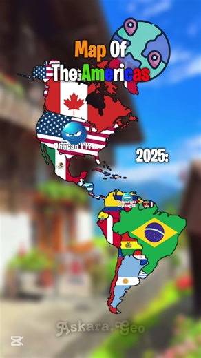 Map Of The Americans 2025/2026 #geography #history #askarageo #europe #viral #fyp #map #usa
