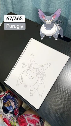 Drawing Purugly #drawing #pokemon #pokémon #nujabes #sinnoh #draw #artist #pokemonart #art #lofi