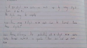 A 3-digit number code is made up by using digits from 0 to 9. N... | Filo