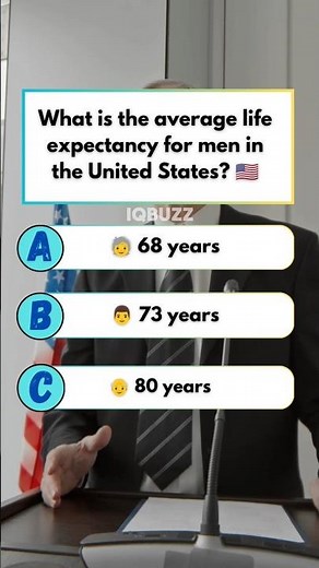 what is the average life expectancy for men in the United States🇺🇸🗽#usashorts #usaquiz #usa