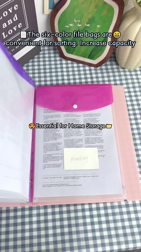 6-Color File Folder for Important Documents at Home