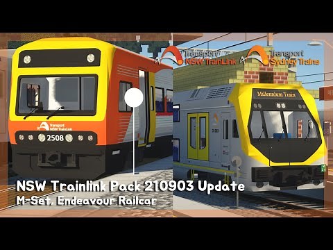 [Minecraft] Real Train Mod -NSW Pack 210903 Update (Sydney M Set, Endeavour railcar)