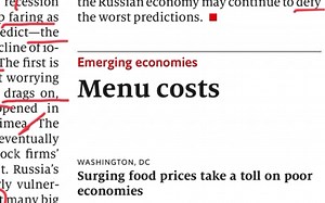 Menu costs 经济学人：20220402