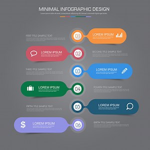 Infografik-Elemente mit Business-Symbol auf volle Farbe Hintergrund...